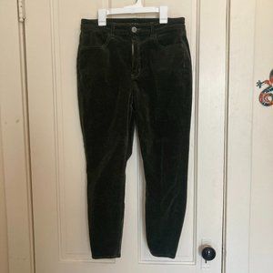 AE Green Corduroy Curvy High-Rise Jegging